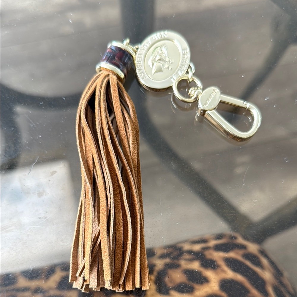 Brahmin Tobacco Suede 35th Edition Key Holder